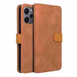 TENDER Book Ümbris jaoks XIAOMI Redmi 12 4G / 12 5G brown