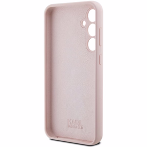 Karl Lagerfeld Silicone Choupette Metal Pin ümbris jaoks Samsung Galaxy S23 FE - roosa