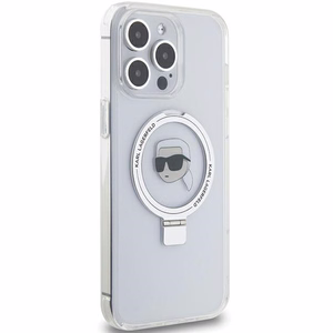 Karl Lagerfeld KLHMP15LHMRSKHH iPhone 15 Pro 6.1" белый/белый жёсткий чехол Ring Stand Karl Head MagSafe