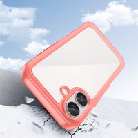 Outer Space Ümbris with Gel Frame jaoks iPhone 16 Plus - Punane