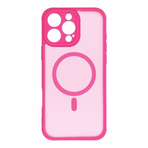 FULL MATTE MAG COVER Ümbris compatible with MagSafe jaoks IPHONE 16 Pro Max roosa