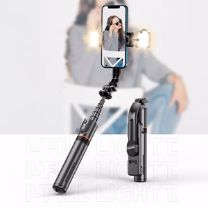 Tech-Protect L05S Bluetooth selfie pulk statiiv ja LED valgus must