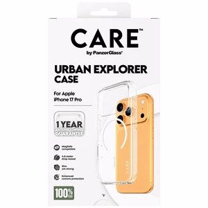 CARE by PanzerGlass Flagship Urban Explorer Ümbris w. Valge MagSafe jaoks iPhone 17 Pro - Läbipaistev