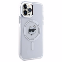 Karl Lagerfeld IML Metal Choupette Head MagSafe iPhone 12 Ümbris - valge