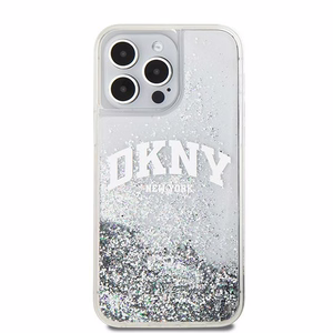 DKNY ümbris jaoks iPhone 15 Pro Max 6,7" DKHCP15XLBNAET valge HC liquid glitters w arch logo