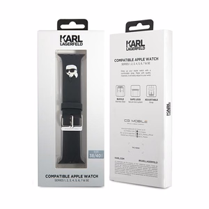 Karl Lagerfeld 3D Rubber Karl Head rihm must Apple Watch 38/40/41mm jaoks