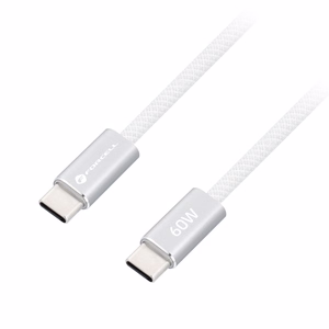 Kaabel USB C USB C Forcell F-Energy QC4.0 PD 3A 60W Cafule Flat 1,2 m CCFN23 valge