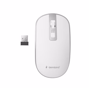 Hiir USB Optiline WRL VALGE/HÕBEDANE MUSW-4B-06-WS GEMBIRD