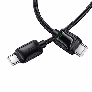 Kaabel koos LCD USB C to USB C Hoco 3A 60W 1,2 m U146 must