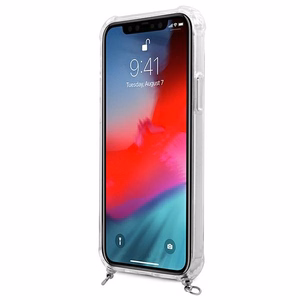 Guess GUHCP12MKC4GSSI iPhone 12/12 Pro 6.1" прозрачный жёсткий чехол 4G Silver Chain