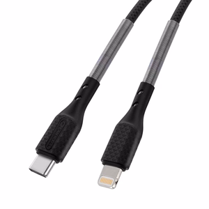 Kaabel USB C to Lightning Forcell F-Energy PD 3A 27W Carbon 1 m CB-01C must