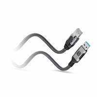 Techly ICOC U3A-RJ45-010 networking cable must, hõbedane 1 m Cat6 F/UTP (FTP)