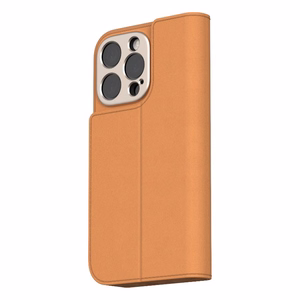 Moshi Overture MagSafe ümbris seadmele iPhone 16 Pro, eemaldatava vegannahast rahakotiga, Caramel Brown värvitoonis