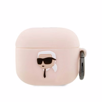 Karl Lagerfeld KLA3RUNIKP AirPods 3 cover roosa/roosa Silicone Karl Head 3D