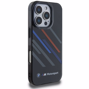 BMW Motosport IML Random Stripes iPhone 16 Pro Max Ümbris - must