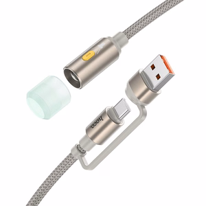 Кабель USB A / USB C to LED-лампа Hoco 0,3 м UA38C золотой