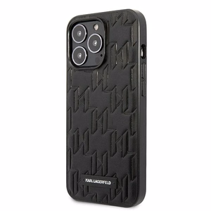 Karl Lagerfeld KLHCP13LMNMP1K iPhone 13 Pro / 13 6.1" жёсткий чехол чёрный/чёрный Monogram Plaque
