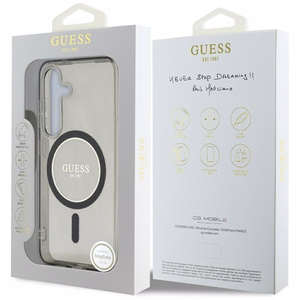 GUESS ümbris jaoks SAMSUNG S25 GUHMS25SHFGEREK (Magnetic IML Glitter Circle) must