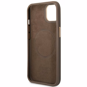 Guess GUHMP14MU4GPRW iPhone 14 Plus 6.7 "brown / brown hard ümbris 4G Logo Plate MagSafe