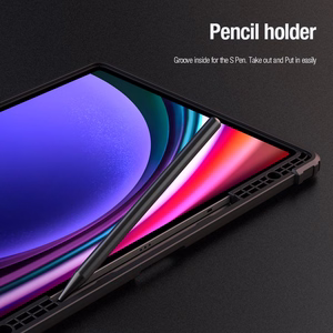 Nillkin Bumper Leather Ümbris Pro ümbris jaoks Samsung Galaxy Tab S9+ - must