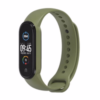 Strap Silikoon jaoks smartband Xiaomi Mi Band 5 / 6 / 7 roheline (08)
