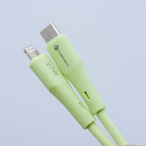 Kaabel USB C to Lightning Forcell F-Energy PD 3A 27W Silikoon 1 m C346 roheline