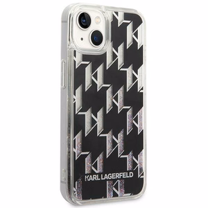 Karl Lagerfeld KLHCP14MLMNMK iPhone 14 Plus 6.7" жёсткий чехол чёрный/чёрный Liquid Glitter Monogram
