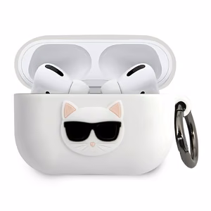 Karl Lagerfeld KLACAPSILCHWH AirPods Pro ümbris valge Silicone Choupette