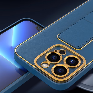Uus Kickstand ümbris iPhone 12 Pro jaoks koos statiiviga must