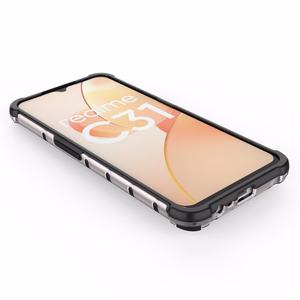 Honeycomb case бронированная крышка с гелевой рамкой Realme C31 прозрачный