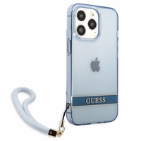 Guess GUHCP13LHTSGSB iPhone 13 Pro / 13 6,1 "sinine / sinine hardcase Translucent Stap