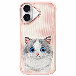 Nimmy Big Eyed Pet 2.0 Cat Ümbris jaoks iPhone 16 - Roosa