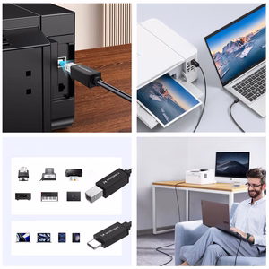 Wozinsky WKDDY1S USB-B - USB-C Kaabel 1m - must