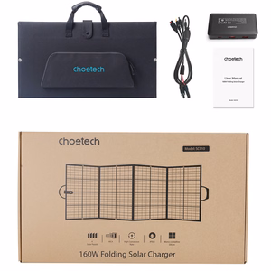 Choetech SC010 solar tourist Laadija, foldable, 160W - must