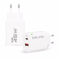 Blavec Wall laadija BC-5 GaN - USB + Type C - PD QC 45W 3A (TCBC5G-UCW453A) valge