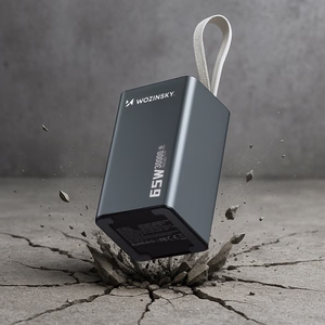 Powerbank Wozinsky K65+ 65W 30000mAh 2x USB-C, 1x USB-A 65W - серый