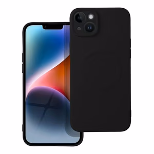 Чехол для iPhone 14 Plus силиконовый Mag Cover совместимый с MagSafe чёрный