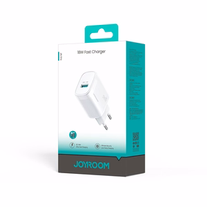 Laadija Joyroom JR-TF4 18W USB-A + USB-A kuni Lightning Kaabel 1.0m valge