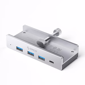 Orico MH4PC jaotur klamberkinnitusega USB-C / 3x USB-A 3.0 + 1x USB-C 3.0 - hõbedane