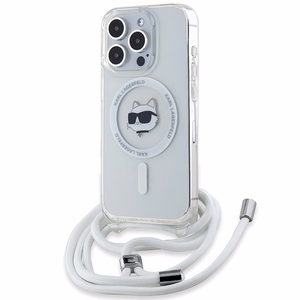 Чехол Karl Lagerfeld IML Choupette Head&Cord MagSafe для iPhone 15 Pro Max - прозрачный