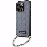 Karl Lagerfeld KLHCP14LSACKLHPG iPhone 14 Pro 6.1" hõbedane/hõbedane hardcase Saffiano Monogram Chain