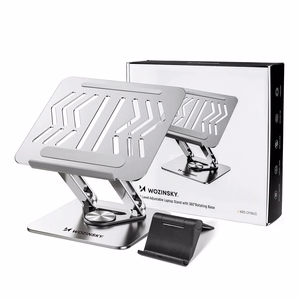 Wozinsky WRS-CPY84SS алюминиевая подставка для ноутбука и планшета + подставка для смартфона - серебристый