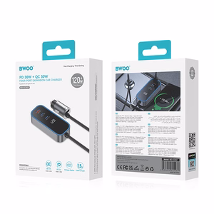 BWOO CC107 PD car laadija 1x USB-C - USB-A port 30W must