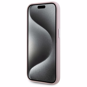 Karl Lagerfeld FW Metal Plate MagSafe iPhone 15 Pro Ümbris - roosa