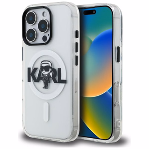Karl Lagerfeld IML Karl Sketch Logo MagSafe чехол iPhone 16 Pro - прозрачный
