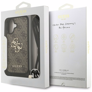 Guess 4G Big Logo Cord Stap Crossbody Ümbris jaoks iPhone 17 - Brown
