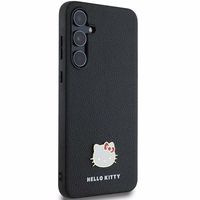 Hello Kitty Metal Logo Kitty Head ümbris jaoks Samsung Galaxy A55 - must