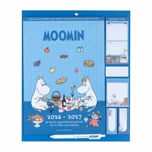 Moomins magnetiline kuukalender ja planeerija, 2026/2027, 30 × 34 cm