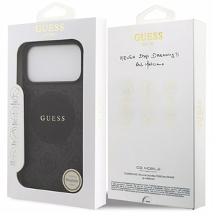 Guess 4G Circle Classic Logo MagSafe ümbris jaoks iPhone 17 Pro Max - must