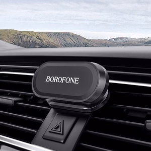 Car phone hoidja Borofone BH29 jaoks centre console, magnetic fixing, must